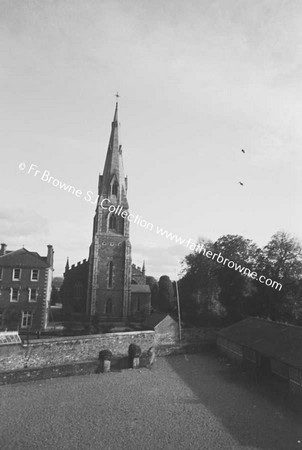 CHURCH FROM SCHOOL PLAYGROUND